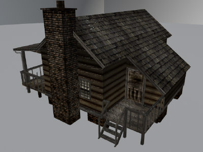 log cabin 3d obj - Log Cabin   GAME READY 360* View by Monkey Wrench